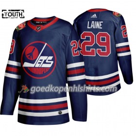 Winnipeg Jets Patrik Laine 29 Adidas 2019 Heritage Classic Navy Authentic Shirt - Kinderen